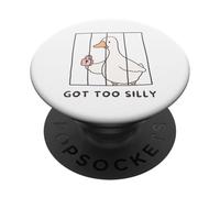 Funny Goose è diventato troppo sciocco dietro le sbarre Goose Toddlers Kids PopSockets PopGrip Adesivo