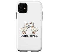 Funny Goose Fist Bump Pun Minimal Cute Animal Illustration Custodia per iPhone 11