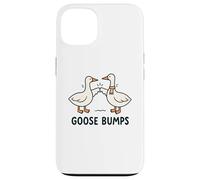 Funny Goose Fist Bump Pun Minimal Cute Animal Illustration Custodia per iPhone 13