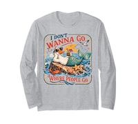 Funny Goose Mermaid Beach Non Voglio Andare Dove va la Gente Maglia a Manica