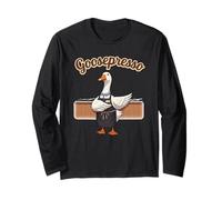 Funny Goose Pun Barista Coffee Lover Maglia a Manica