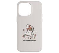 Funny Goose with Books Cute Bookworm Reader Custodia per iPhone 14 Pro Max
