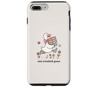 Funny Goose with Books Cute Bookworm Reader Custodia per iPhone 7 Plus/8 Plus