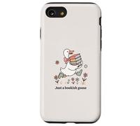 Funny Goose with Books Cute Bookworm Reader Custodia per iPhone SE (2020) / 7/8
