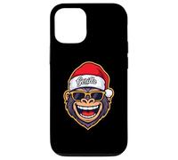 Funny Gorilla Christmas Santa Hat Sunglasses Holiday Xmas Custodia per iPhone 12/12 Pro