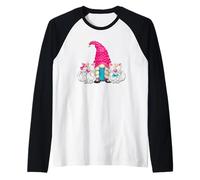 Funny Grandma GNOME for Women Or Cat Mom And Crazy Cat Lady Maglia con Maniche Raglan