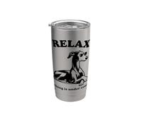 funny Greyhound relax nothing is under control Bicchiere termico in acciaio inox doppia parete