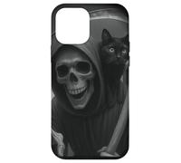 Funny Grim Reaper Cat Dark Humor Halloween Graphic Men Custodia per iPhone 12 mini