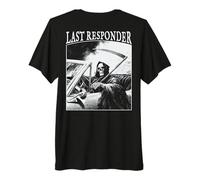 Funny Grim Reaper Last Responder Vintage Dad Goth Graphic Maglietta Premium
