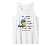 Funny Grumpy Bird Graphic Lazy Quote Procrastinator Canotta