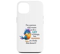 Funny Grumpy Bird Graphic Lazy Quote Procrastinator Custodia per iPhone 13