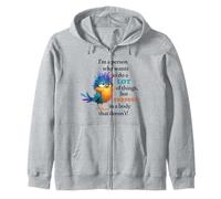 Funny Grumpy Bird Graphic Lazy Quote Procrastinator Felpa con Cappuccio