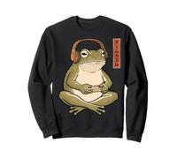 Funny Grumpy Frog Japanese Art Ukiyo-e Felpa