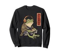 Funny Grumpy Frog Japanese Art Ukiyo-e Felpa