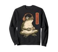 Funny Grumpy Frog Japanese Art Ukiyo-e Felpa