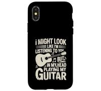 Funny Guitar Player I Might Look Like Im Listening To You Custodia per iPhone X/XS