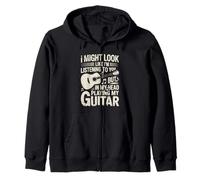 Funny Guitar Player I Might Look Like Im Listening To You Felpa con Cappuccio