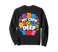 Funny Gummy Candy Bear Lover My Crew Rolls Deep Colorful Felpa