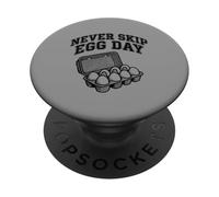 Funny Gym Boydbuilding Sollevamento pesi Non saltare mai Egg Day PopSockets PopGrip Adesivo