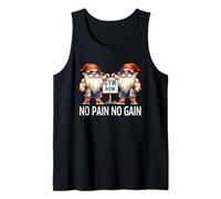 Funny Gym Gnomes In Dads Fitness Apparel No Pain No Gain Canotta