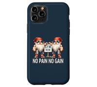 Funny Gym Gnomes In Dads Fitness Apparel No Pain No Gain Custodia per iPhone 11 Pro