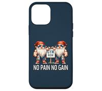 Funny Gym Gnomes In Dads Fitness Apparel No Pain No Gain Custodia per iPhone 12 mini