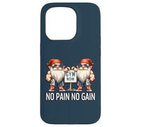 Funny Gym Gnomes In Dads Fitness Apparel No Pain No Gain Custodia per iPhone 15 Pro