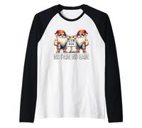 Funny Gym Gnomes In Dads Fitness Apparel No Pain No Gain Maglia con Maniche Raglan