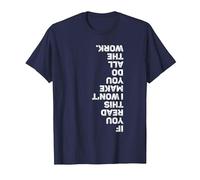 Funny Gym Shirt Men Lazy Gym Buddy Lazy Bench Press Spotter Maglietta, Uomo, Navy, S