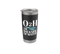 Funny H2O O2H Comedy Water Vibes Bicchiere termico in acciaio inox doppia parete