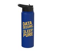 Funny Hacker Cyber Security - Data Secure Sleep Pure Stainless Steel Insulated Water Bottle