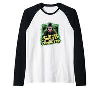 Funny Hacker & Techies Il Mio Altro Computer è Il Tuo Computer Maglia con Maniche Raglan
