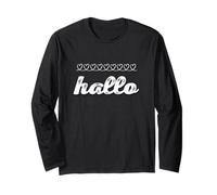 Funny Hallo Text Funny People Funny Hello in Tedesco Maglia a Manica