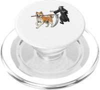 Funny Halloween Akita and The Reaper PopSockets PopGrip per MagSafe