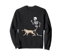 Funny Halloween Anatolian Shepherd Dog And Skeleton Felpa