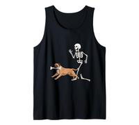 Funny Halloween Bullmastiff And Skeleton Canotta