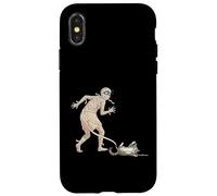 Funny Halloween Cat and Mummy Custodia per iPhone X/XS