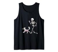 Funny Halloween Chinese Crested And Skeleton Canotta