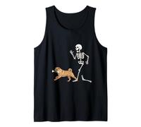Funny Halloween Chinese Shar-Pei And Skeleton Canotta