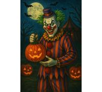 Funny Halloween Circus Clown Notebook: 150 Lined Page Spooky and Silly Journal For Kids, Teens and Horror Fans