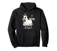 Funny Halloween Cow Ghost Boo Spooky Farmer Felpa con Cappuccio