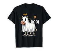 Funny Halloween Cow Ghost Boo Spooky Farmer Maglietta