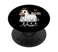 Funny Halloween Cow Ghost Boo Spooky Farmer PopSockets PopGrip Adesivo