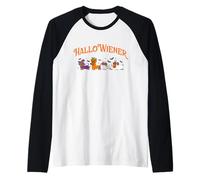 Funny Halloween, Cute Dachshund Dog Costume HalloWiener Maglia con Maniche Raglan