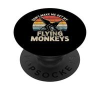 Funny Halloween Don't Make Me Get My Flying Monkeys Costume PopSockets PopGrip Adesivo