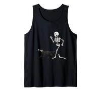 Funny Halloween Flat-Coated Retriever And Skeleton Canotta