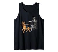 Funny Halloween German Shepherd Dog And The Reaper Canotta