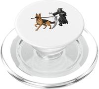 Funny Halloween German Shepherd Dog and The Reaper PopSockets PopGrip per MagSafe