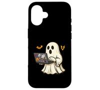 Funny Halloween Ghost Developer Designer Web Programmer Code Custodia per iPhone 16