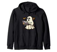 Funny Halloween Ghost Developer Designer Web Programmer Code Felpa con Cappuccio
